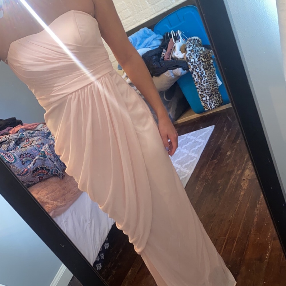 Light pink bridesmaid dress
